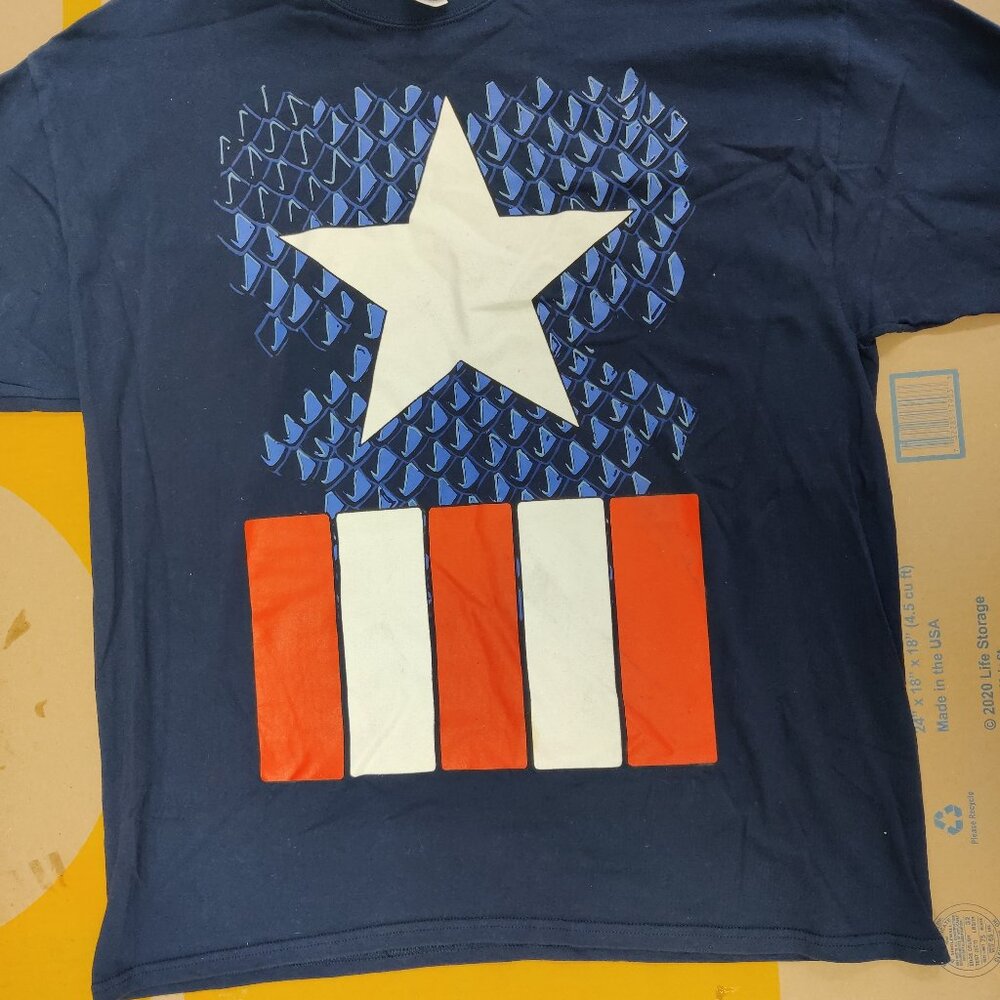 Captain America Marvel silk screen XXL t-shirt